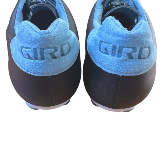 GIRO CIVILA NAVY AND AQUA LEATHER CYCLING SHOES WITH CLIPS SIZE 40 - Picture 6 of 10